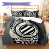 Club Brugge KV Pattern Bedding,Quilt Set Quilt Cover Pillowcase Home Birthday Gift(1 * Duvet Cover + 2 * Pillowcase, Without Core)