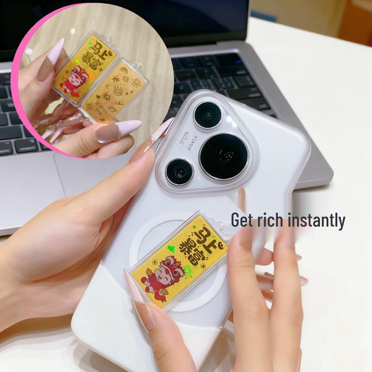 Year of the Horse Gold Wealth-Attracting Phone Sticker