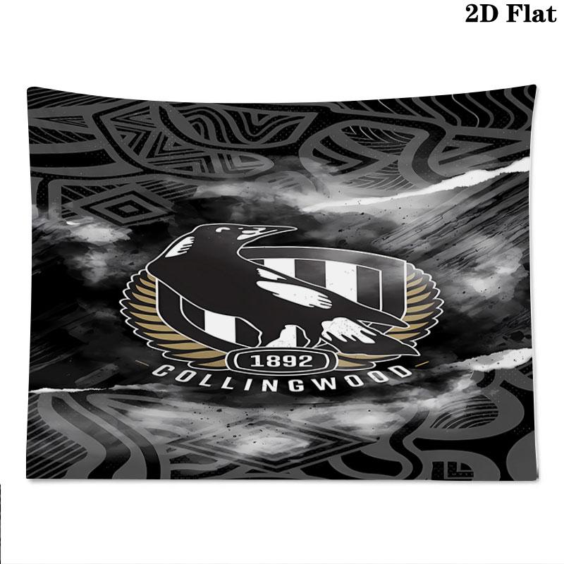 Collingwood Football Club Wandteppich Ästhetisches Wandbehang Gedruckter Stoffdecke Dekorative Wandteppiche für Schlafzimmer Wohnzimmer Heimdekoration