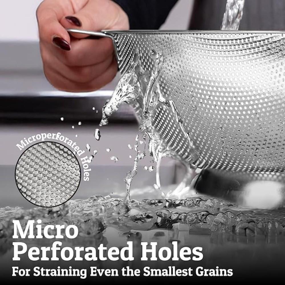 Thickened Rice Pasta Strainer Rust-Resistant Vegetable Washing Basket  Dishwasher Safe