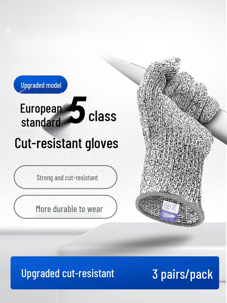 Level 9 Cut-Resistant Gloves: Cut, Puncture, Wear-Resistant; Breathable Non-Slip Protection for Work, Fish Cleaning, Beachcombing, and Kitchen Use.