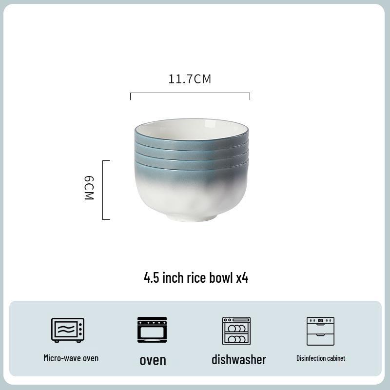 Verdicktes Anti-Verbrühungs-Keramik-Geschirrset mit Schüsseln und Tellern