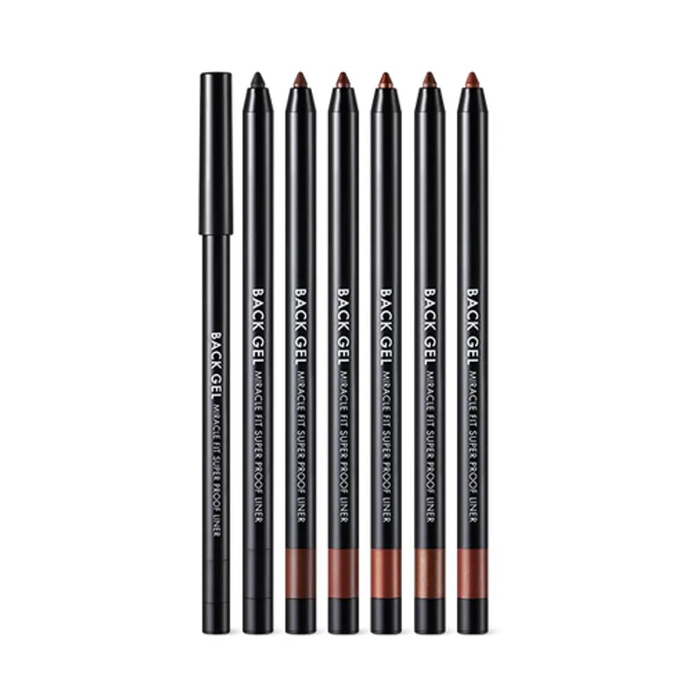 

Back Gel Miracle Fit Superproof Liner (Waterproof) Pencil Type No. 01 True Black