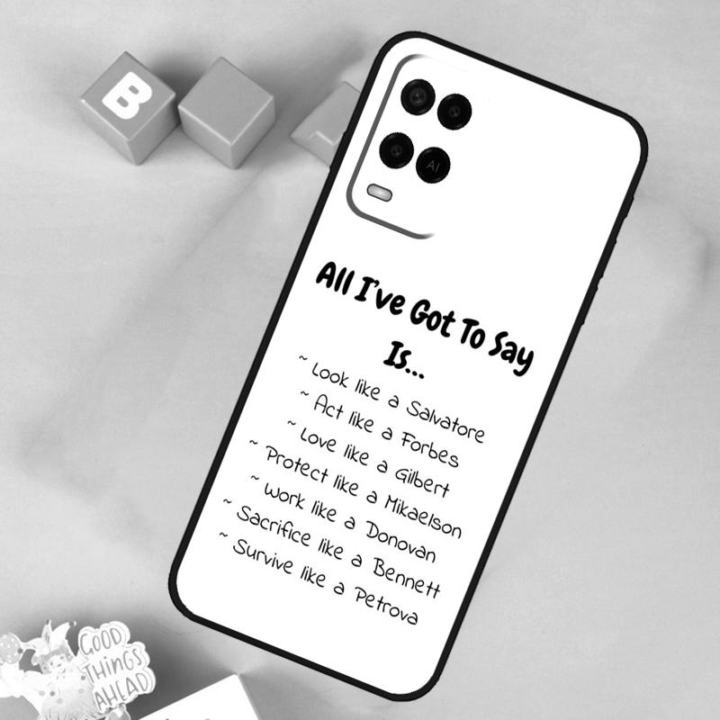 Damon and Stefan Vampire Diaries Case For Oppo A54 A74 A94 A40 A60 A80 A18 A38 A58 A78 A98 A96 A76 A16 A15 A17 A57 A5 A6 Pro