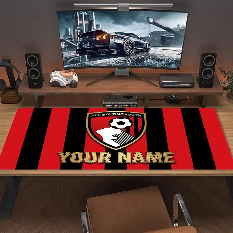 Custom Name Afc Bournemouth Mouse Pad Large Gaming Table Cushion Nonslip Laptop Tablet Big Mousepad Xxl Mat Mini Pc Playmat With Lock Edge
