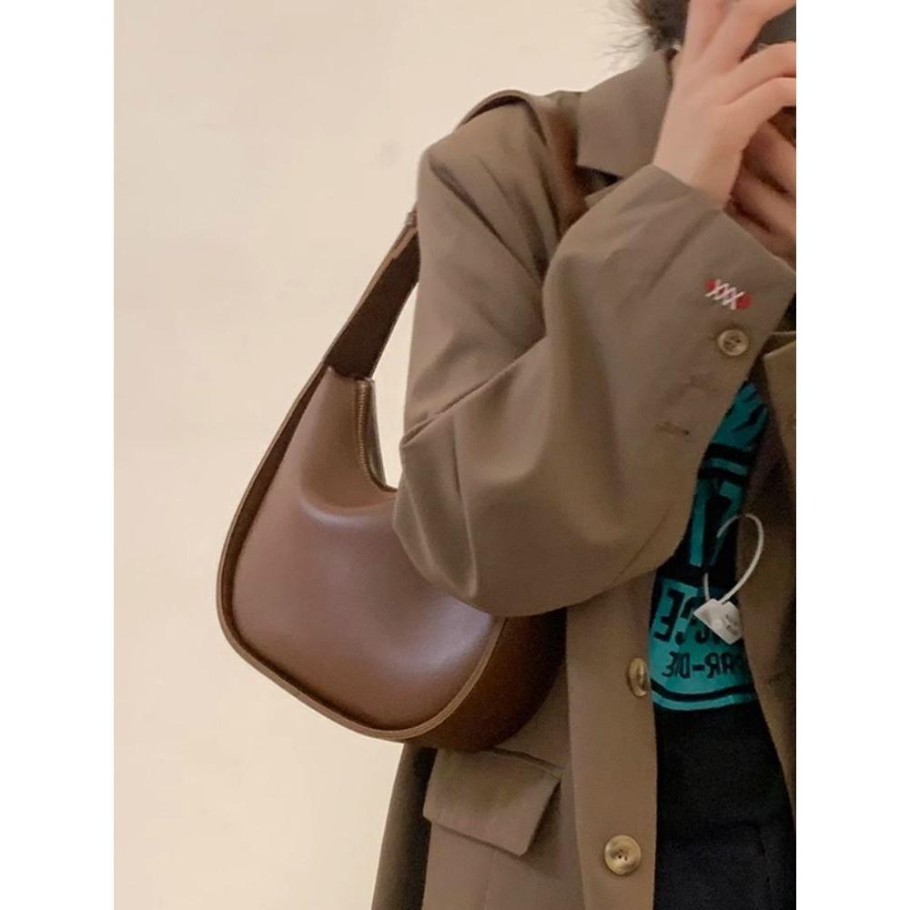Retro Saddle Bag Women's Year New Fashion Versatile Korean Version Underarm Bag Niche Versatile Commuter Messenger Bag