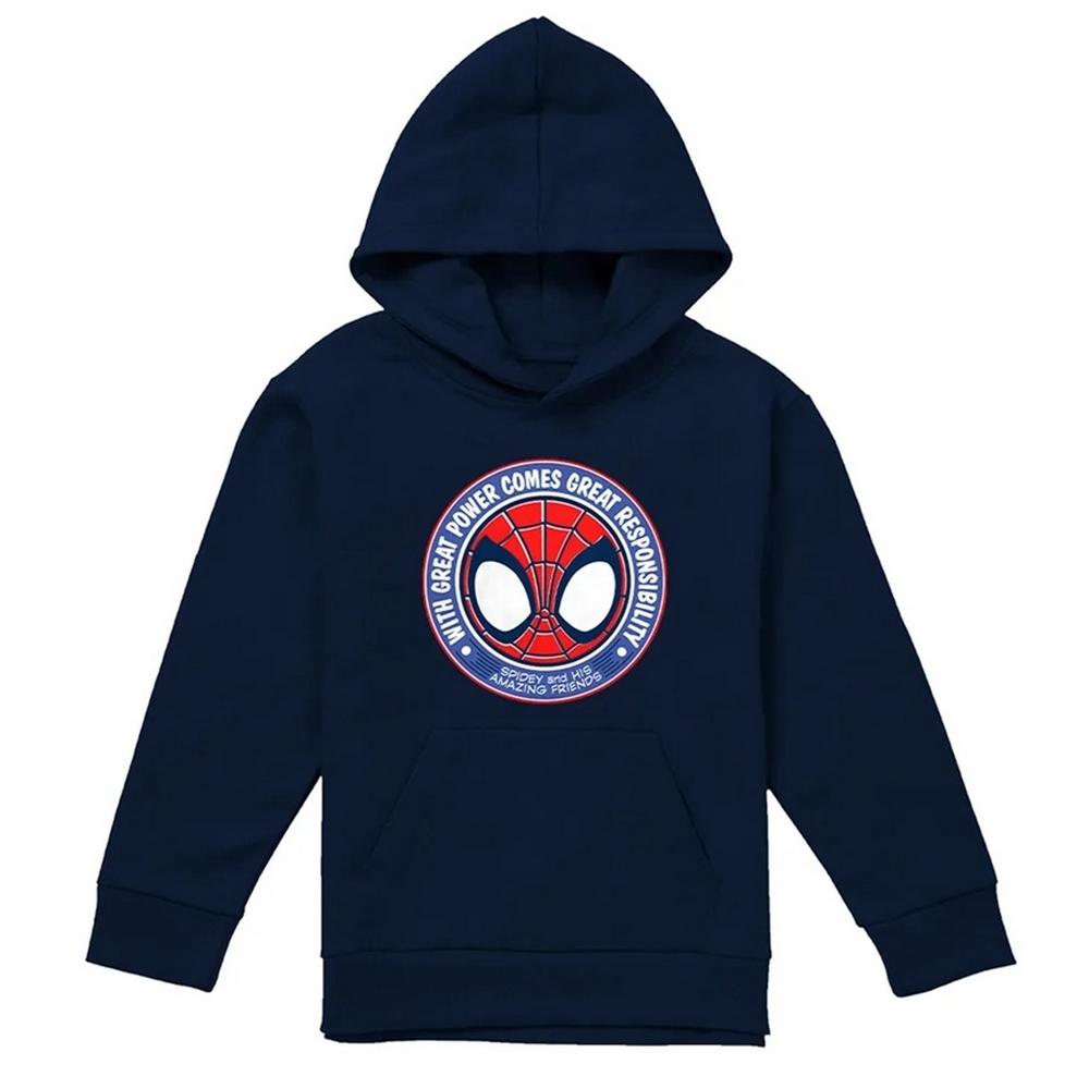 Spidey And His Amazing Friends Childrens/Kids Great Responsibility Badge Pull Over Hoodie