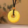 Xiaohongshu Style Sand Gold Ruyi Pendant Clavicle Chain - Retro Light Luxury Hollow Design