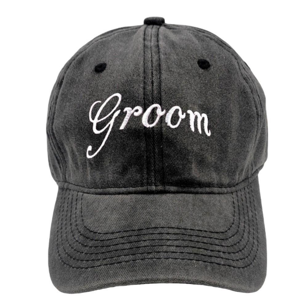 

Vintage bride groom Embroidery Baseball Cap Washed Cotton Adjustable Couple Cap Soft Top Baseball Hats For Man Women