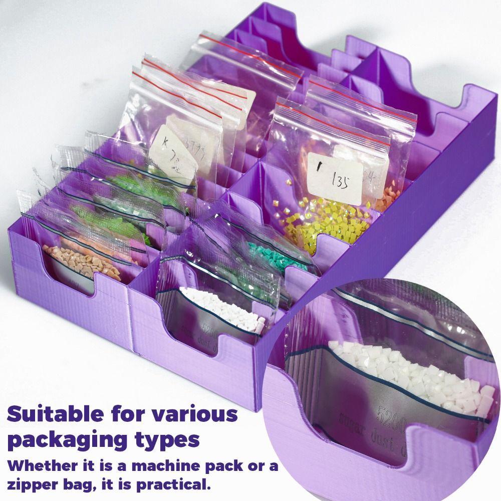 Multifunkční uzavíratelné sáčky Diamond Art Úložný box na příslušenství k nástrojům na malování diamantů