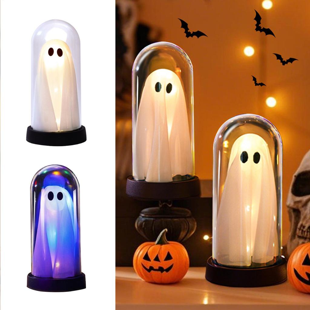 Halloween Ghost Gothic-Style Table Decor Ghost With LED Light Creepy Home Accents Eerie Halloween Decoration For Indoor Outdoor