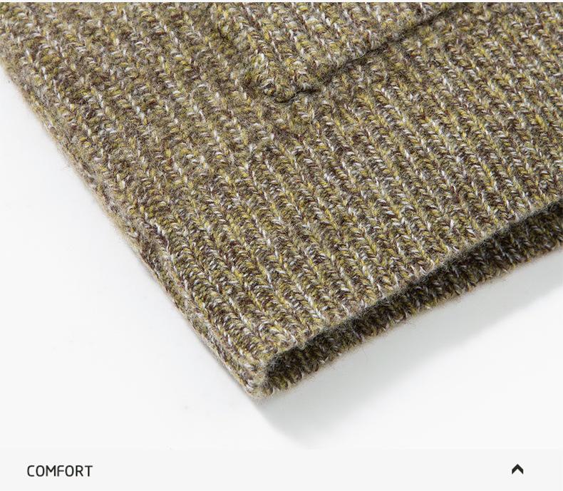 Winter 2025 Koreanischer Stil Dicker Woll-Herren-Cardigan