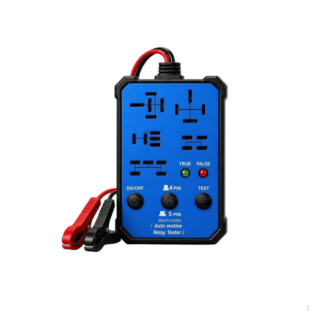 Automotive Relay Tester 12V/24V with Clips Car Troubleshooting Tool