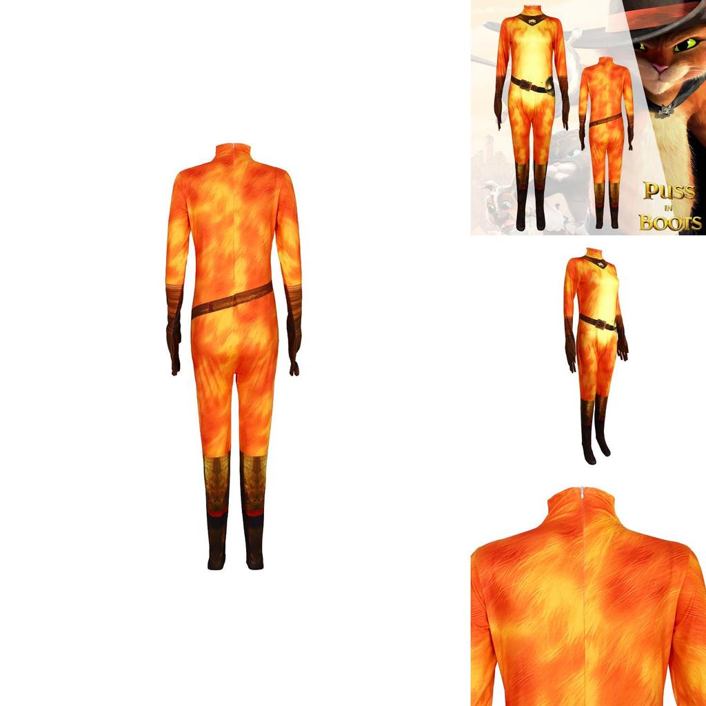 Kostým Kocour v botách pro Halloween cosplay na halloweenskou párty s polyesterovou látkou pro teenagery a dospělé