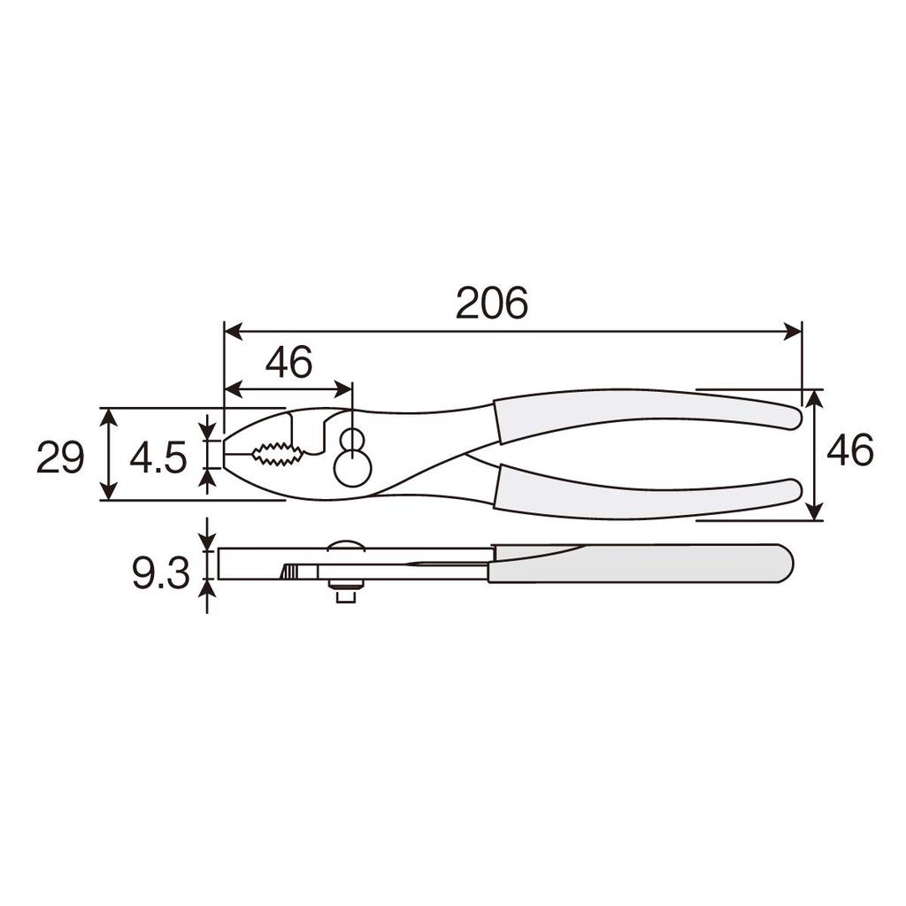 HOZAN Versatile Pliers with Adjustable Opening for Different Pliers, Objects, P-211Z-200