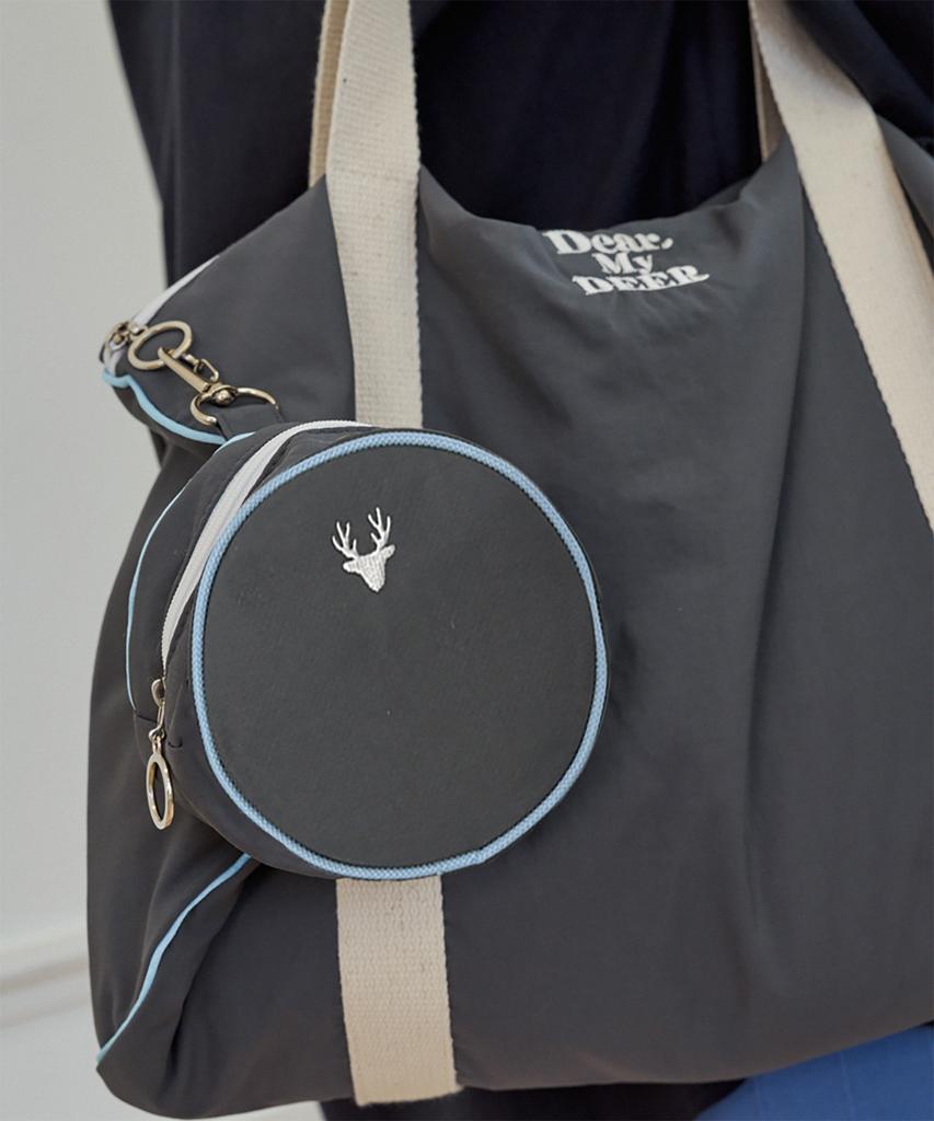 Dearmydeer Mini Round Pouch_ Gray