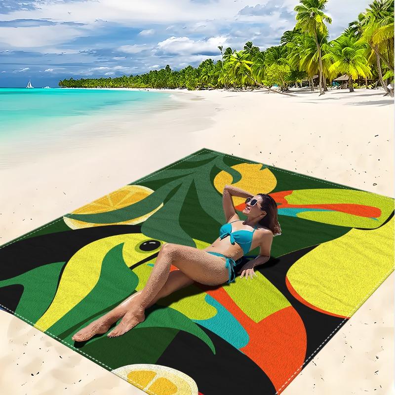 

1pc Beach Blanket Waterproof Sandproof Oversized Large Beach Mat Quick Drying&Compact&Lightweight Picnic Mat Vacation Essentials 150cmx150cm