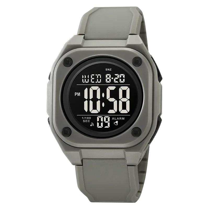 SKMEI Casual Stopwatch Date Week 5Bar Waterproof Wristwatch Alarm Clock Fashion LED Light Countdown Digital Mens Sport Watches