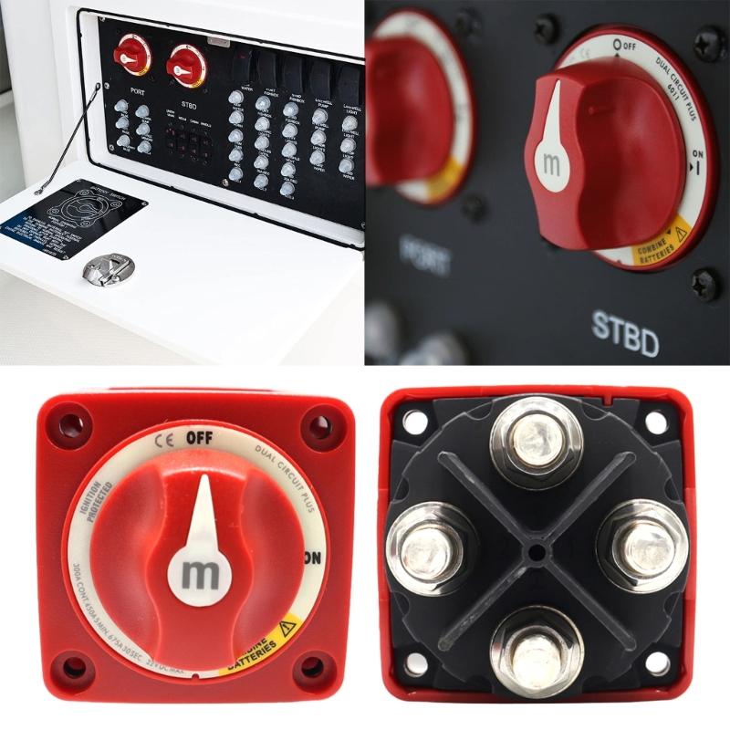 2/3/4-Position M-Serie Schalter Trennschalter Einzel-Doppel Ein/Aus Marine 12-48V 300A Schalter