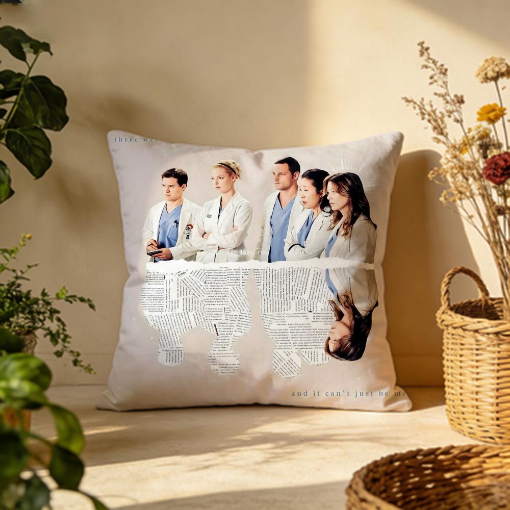 Popular GGGreys Anatomyful Cushion Cover Versatile DoubleSided Pillow Case Fit for Sofa Bed Car  Daily Decor
