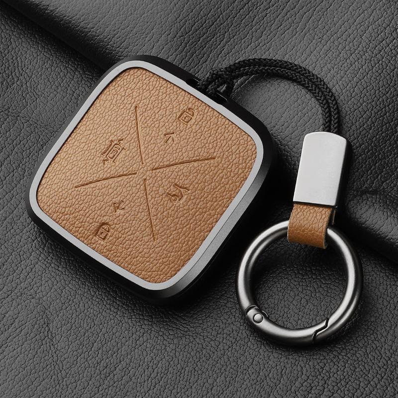 For Zeekr 001 007 7X X 009 Key Case Buckle Bluetooth Card Key Case Real Goat Leather Car Accessories Car Key Cover Modification