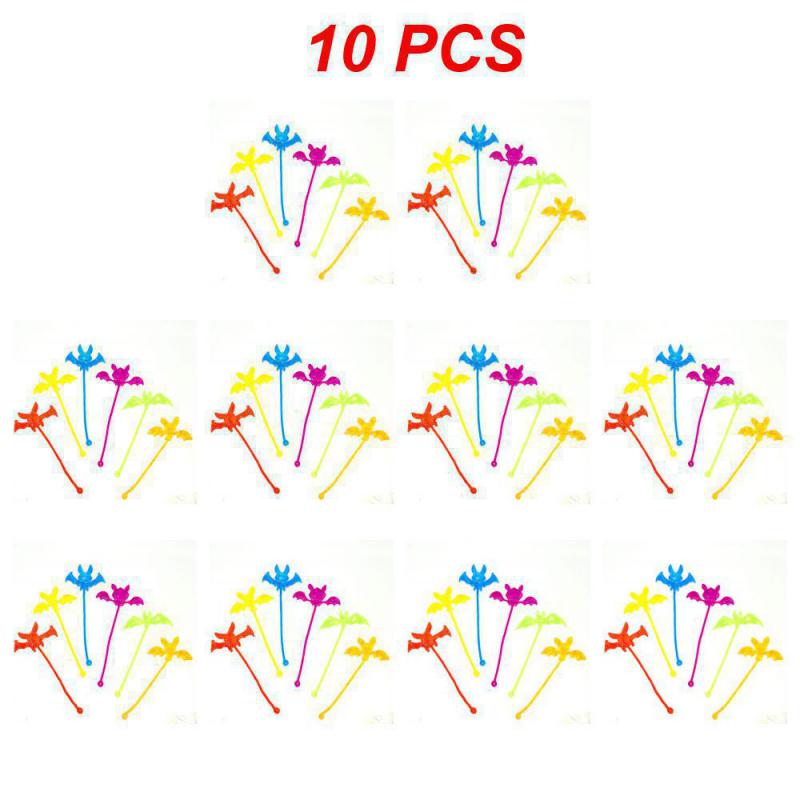 10Pcs Fun Kids Birthday Party Favor Mini Sticky Spider Web Toy Gift Bag Giveaway Pinata Filler Halloween Carnival Party Supplies