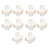 10 Pcs PVC Pipe Fitting 20mm 5 Way Right Angle 3 Dimensional Elbow Pipe Connector for Furniture