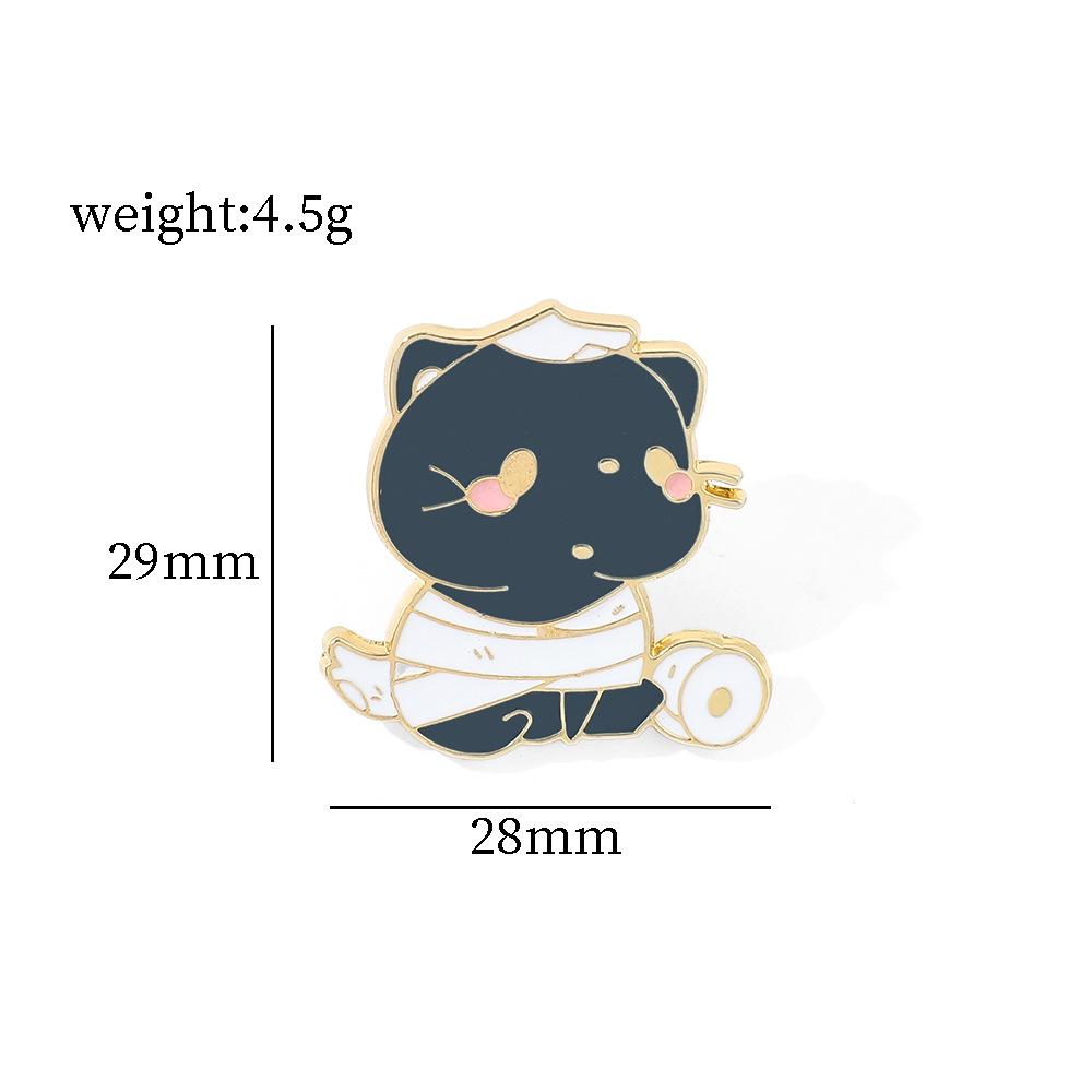 Забавная Личность Хэллоуин Котёнок Брошь Призрак Кошка Нашивка Значок Котенка Милый Креативный Сплав Капельная Эмаль