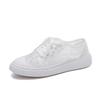 2025 summer new trend lace mesh breathable mesh hollow canvas shoes casual sports white shoes board shoes