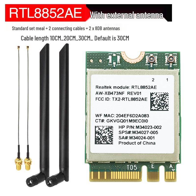 RTL8852CE/AE/BE WiFi 6E 5G Dual-Band Wireless Network Card for Desktop PCs with Bluetooth 5.3