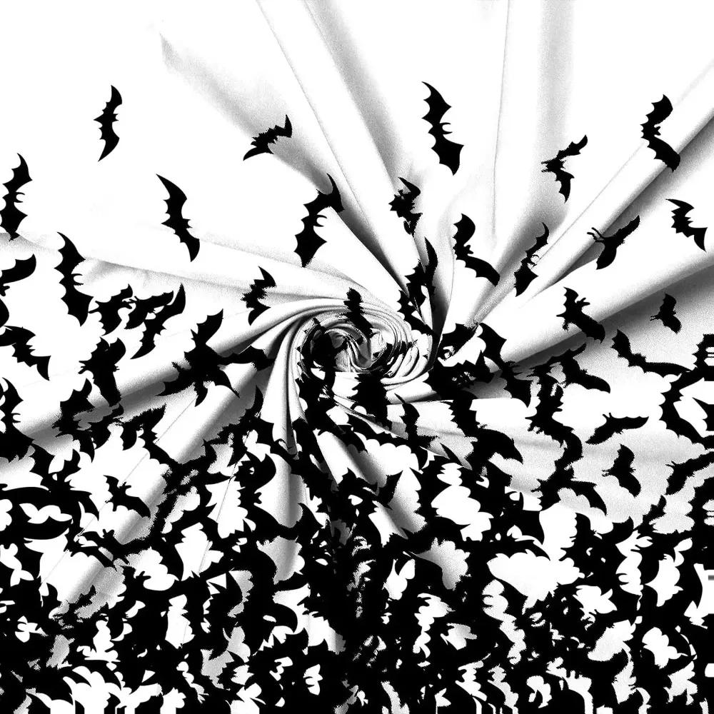 Halloween Shower Curtain Black Bat Halloween Scary Pattern Shower Curtain Spooky Bat Bathroom Curtain Bathroom Decor With Hooks