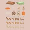 Luminous Mini Bread Truck Dessert Stand Children's Food Stand Truck Toy  Doll House