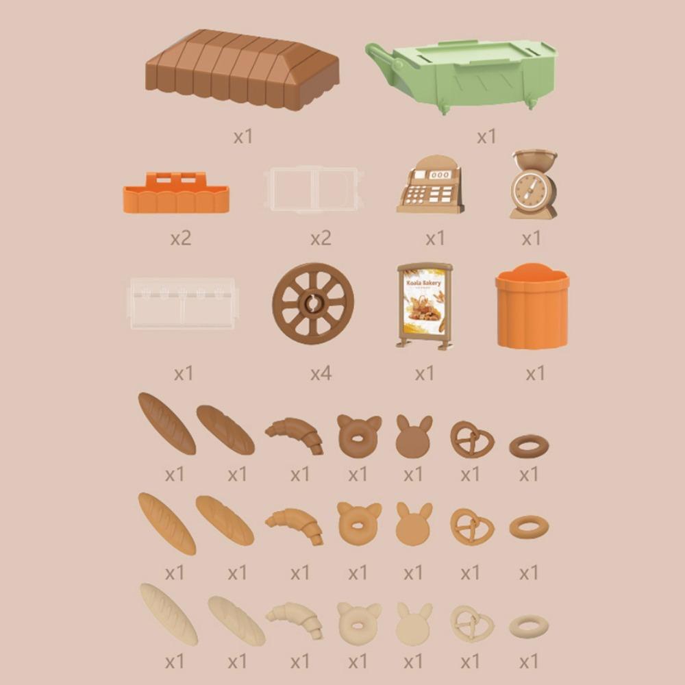Luminous Mini Bread Truck Dessert Stand Children's Food Stand Truck Toy  Doll House