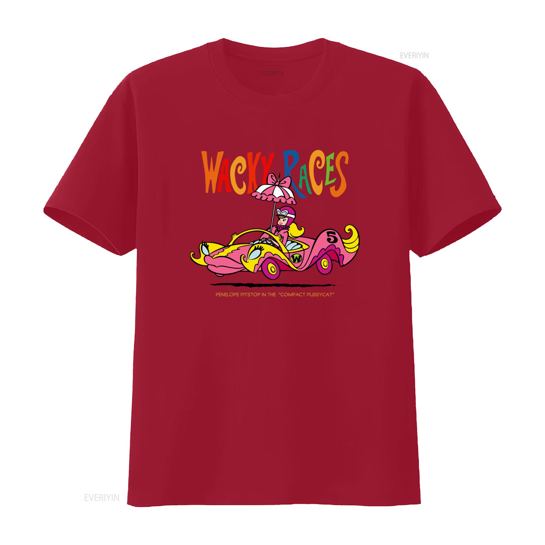 

60s Retro Wacky Races Cartoon Penelope Pitstop in Compact Pussycat T Shirt for Women vintage Washed Top For Everyday Wear S