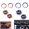 Uni Nissan Kicks Air Conditioning Dial Ring Cover, Side Air Conditioning Ring, Red/Blue, Set
