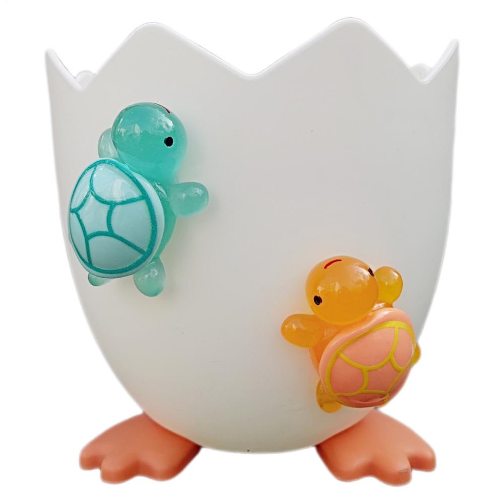 Eggshell Plant Pot with Turtle Cactus Pot Decor Easter Succulent Planter Flowerpot Unique for Desktop Farmhouse Windowsill