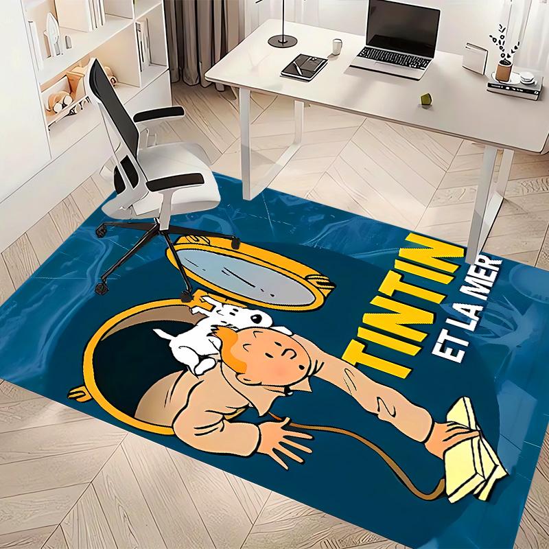 The Adventures of Tintin2 Printed Absorbent Washable Carpet, Non-Slip Bathroom Mats, Kitchen Rugs, Yoga Mat,Living Room Entrance, Camping Picnic Rugs