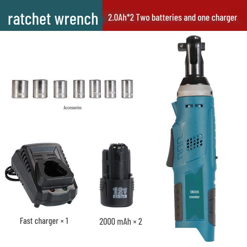 Rechargeable 90° Right Angle Electric Ratchet Wrench with Lithium Battery