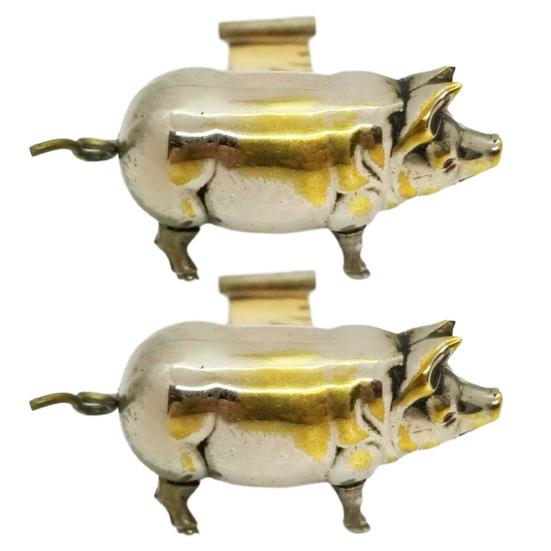 

1/2/3 шт. Вінтажна свинка Рулетка Портативна металева висувна вимірювальна стрічка Кравецька швейна тканина Схуднення Вимірювальна стрічка для тіла Лінійка 2pcs