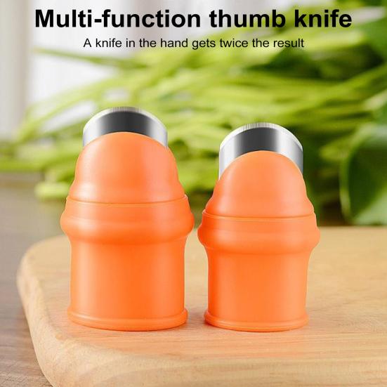 Thumb Cutter Fruit Vegetable Picking Cutter Set Silicone Finger Cots Pruning Portable Garden Tool for Strawberry Grape Branches