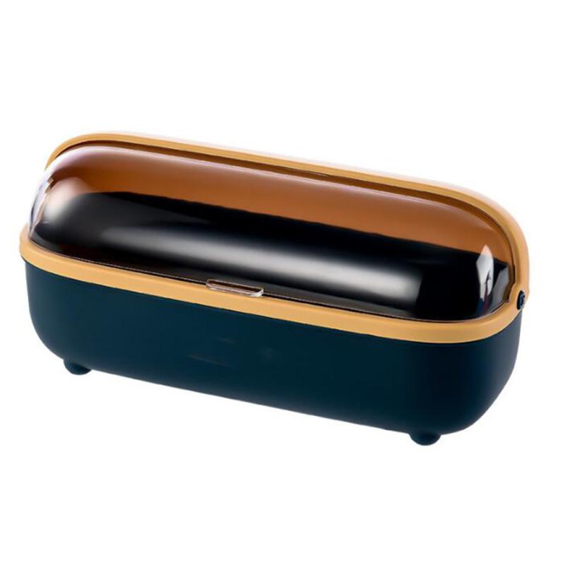 

Прозрачный пыленепроницаемый кухонный ящик для хранения с 4 отделениями, ящик для приправ, полое дно Chopsticks box #3