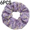 6pcs/lot Hair Scrunchies Bands Scrunchy Ties Ropes Ponytail Holder for Women Accessories Fabric Headwear Ditsy Floral Sweet Cute