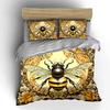 "Golden honeybee elegance." Bedding sets Duvet covers Pillowcases(1* Duvet Cover 2* Pillowcases without duvet insert)