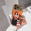 Lucky Start Phone Case For iPhone 17 16 15 14 13 12 11 Pro Max 16E Gold Electroplated Glass Shell  Orange Cool Duo Cover