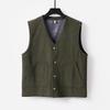 Versatile Men's V-Neck Retro Sleeveless Vest Jacket - Plus Size, High-End, Spring & Autumn