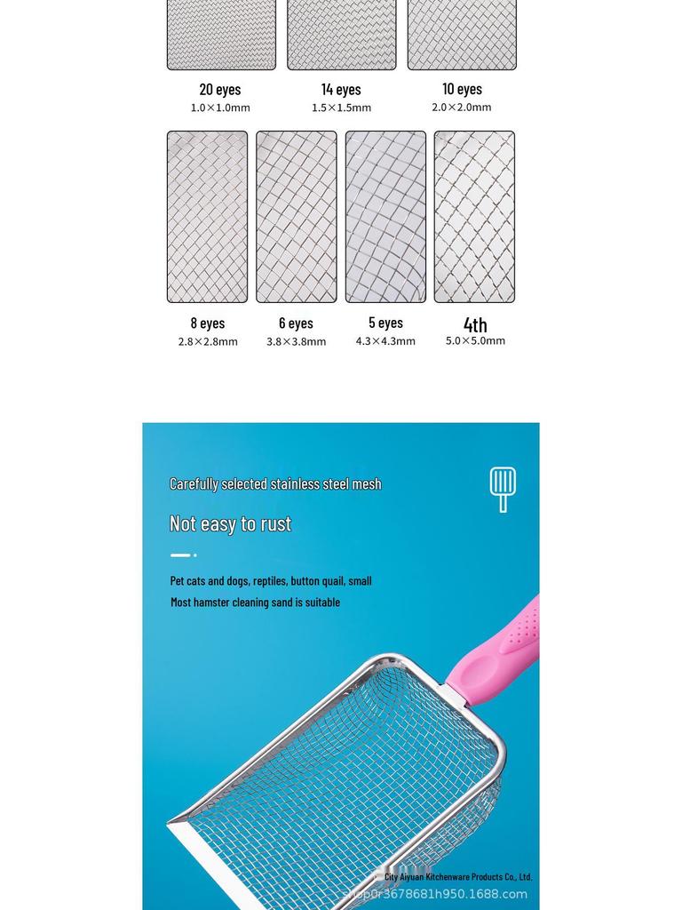 Multicolor Handle Cat Litter Scoop for Reptile, Chicken Coop, and Bentonite Sand Cleaning