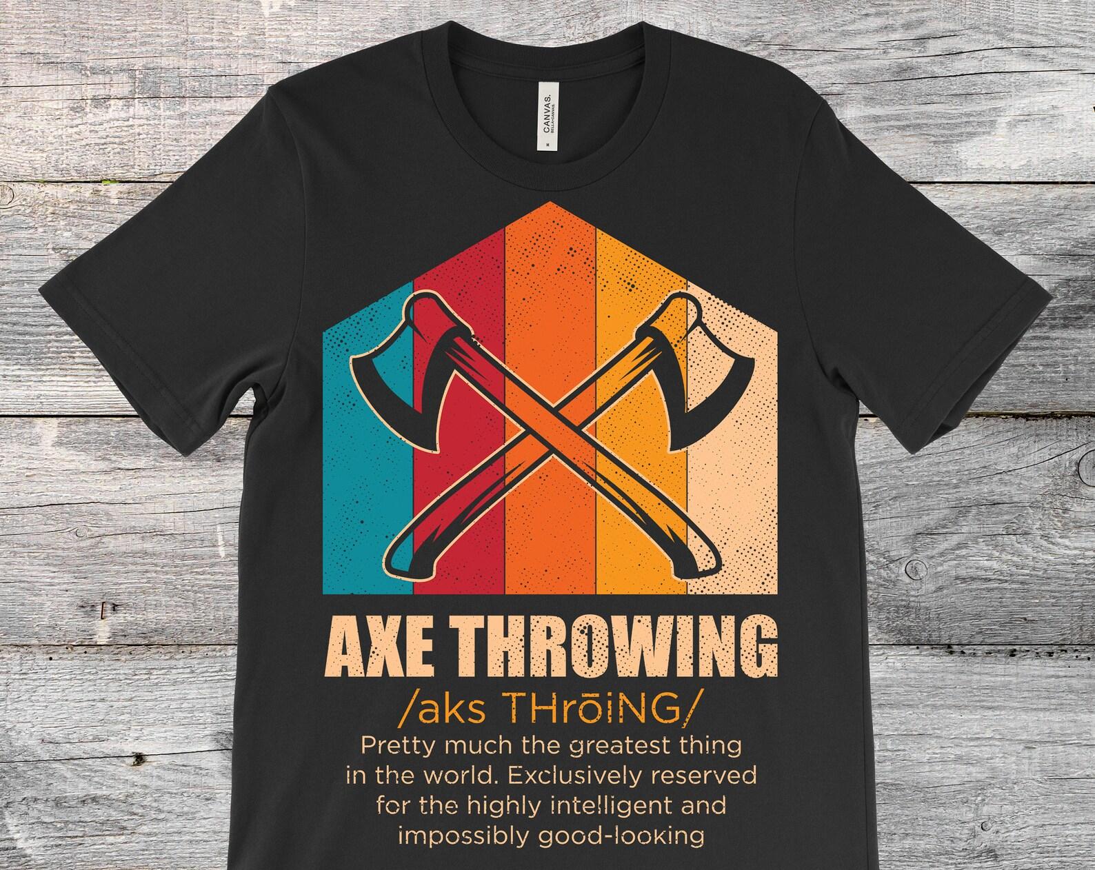 Axe Throwing Definition Funny T-Shirt, Axes Hatchet Thrower Gift, Axe Throw Hobby Events Lover, Tournats Competition Costume, Present, 100