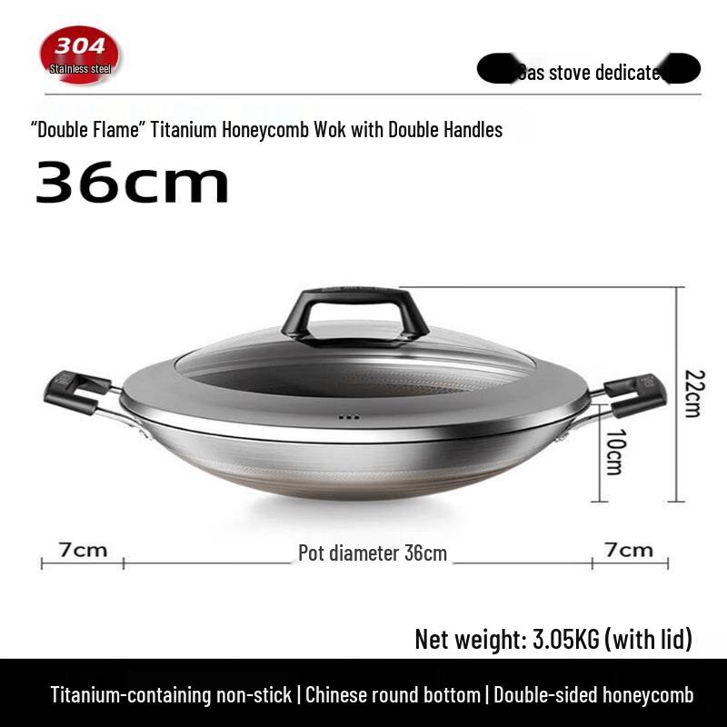 Kobach Titanium Honeycomb Non-Stick Wok