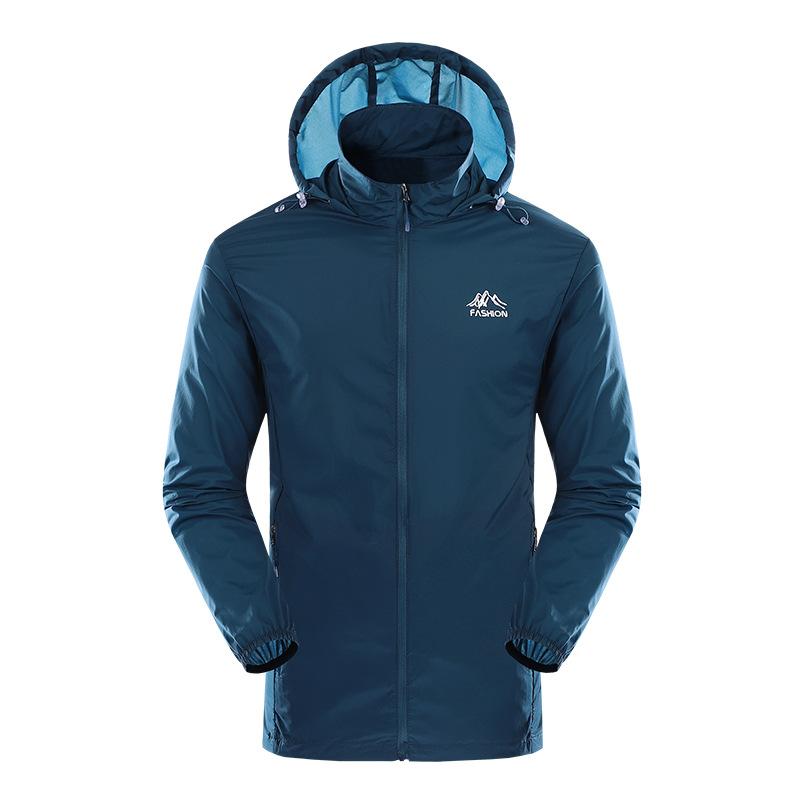 

Новое худи мужское тонкое мужское куртка летняя ультратонкая дышащая одежда XXXXL джинсовый синий