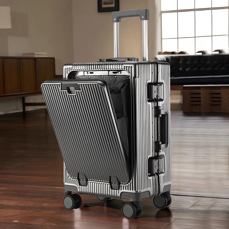 Xixun Front-Opening Hardside Luggage with Aluminum Frame